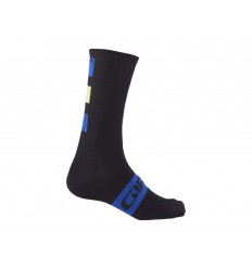 Calcetines Invierno Giro Seasonal Merino Wool Negro/Azul/Lima