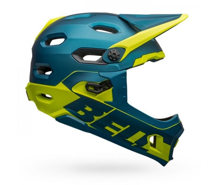 Casco Bell SUPER DH MIPS Azul/Amarillo Flúor