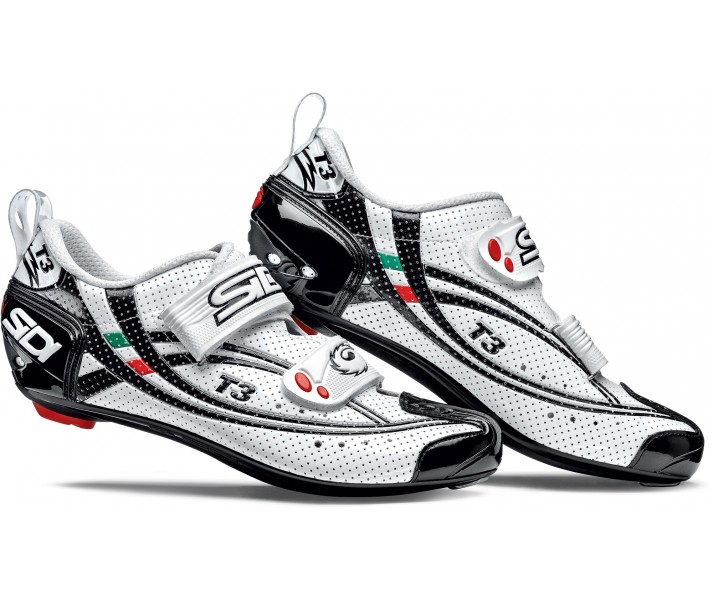 Zapatillas Sidi Triathlon T3 Air Carbon Blanco/Negro Talla 44