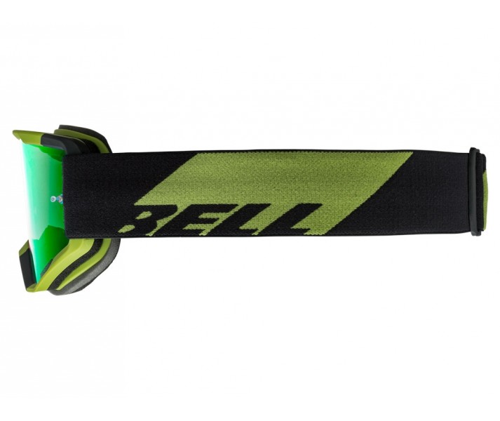 Mascaras Bell Descender Crossbones Matte Green/Black Lente: Revo Green Mirror