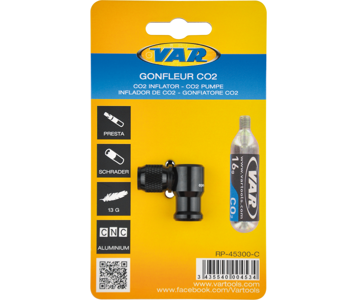 Adaptador Cartucho CO2 VAR Negro