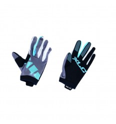 Guantes Largo Mtb XLC Gris/Turquesa T.L