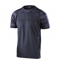 Camiseta Troy Lee Skyline Ss Signature Gris Camo / Negro