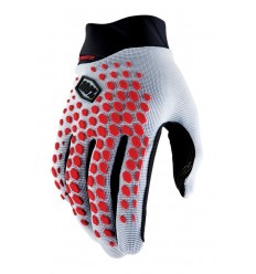 Guantes 100% Geomatic Gris/Rojo Racer