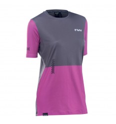 Maillot Northwave M/C Xtrail 2 Mujer Gris Oscuro-Rosa