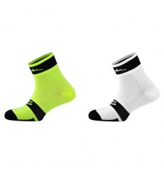 Calcetines Spiuk Pack 2 UDS. XP Medio Blanco-Amarillo AV t. 36/39