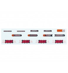4 Adhesivos Ruedas Bontrager Aeolus XXX Wheelsystem Negro/Rojo