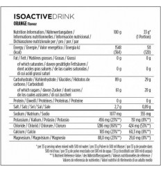 Bebida Isotónica Powerbar Isoactive sabor Naranja 600 gr.