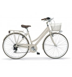 Bicicleta MBM Boulevard 6v con cesta Crema