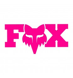 Pegatina Fox F Head X 18 cm Negro