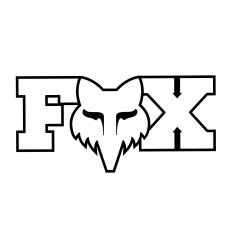 Pegatina Fox F Head X 7,5 cm Negro