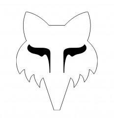 Pegatina Fox Head 10 cm Negro