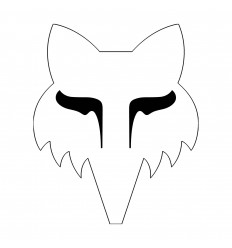 Pegatina Fox Head 18 cm Negro