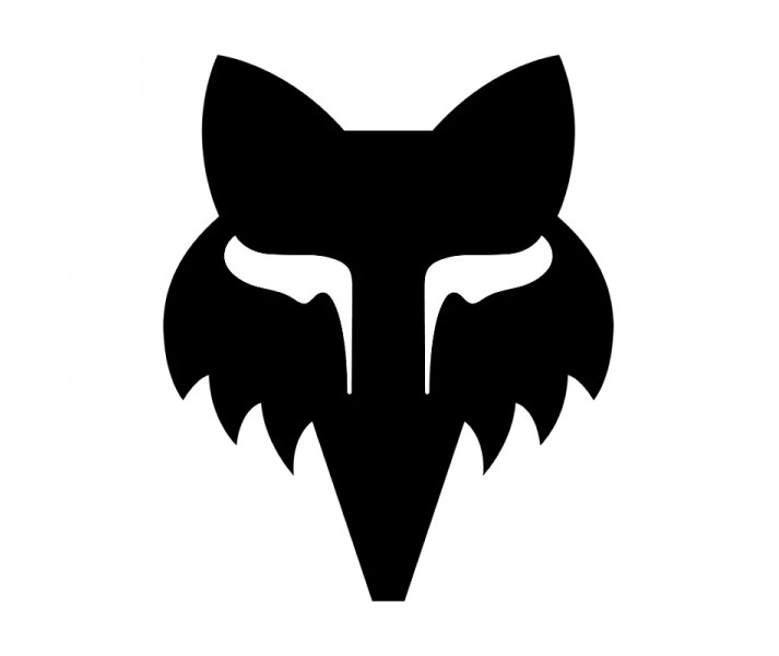 Pegatina Fox Head 4 cm Negro