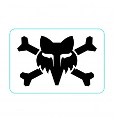 Pegatina Fox Victory Logo 5 cm Negro