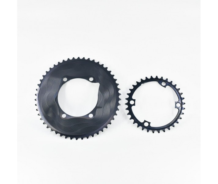 Plato Alugear 2x11 Shimano 54-40T Negro